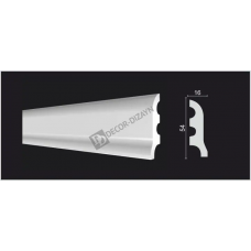 Плинтус Decor Dizayn DD18 Полистирол 2000*54*16 мм